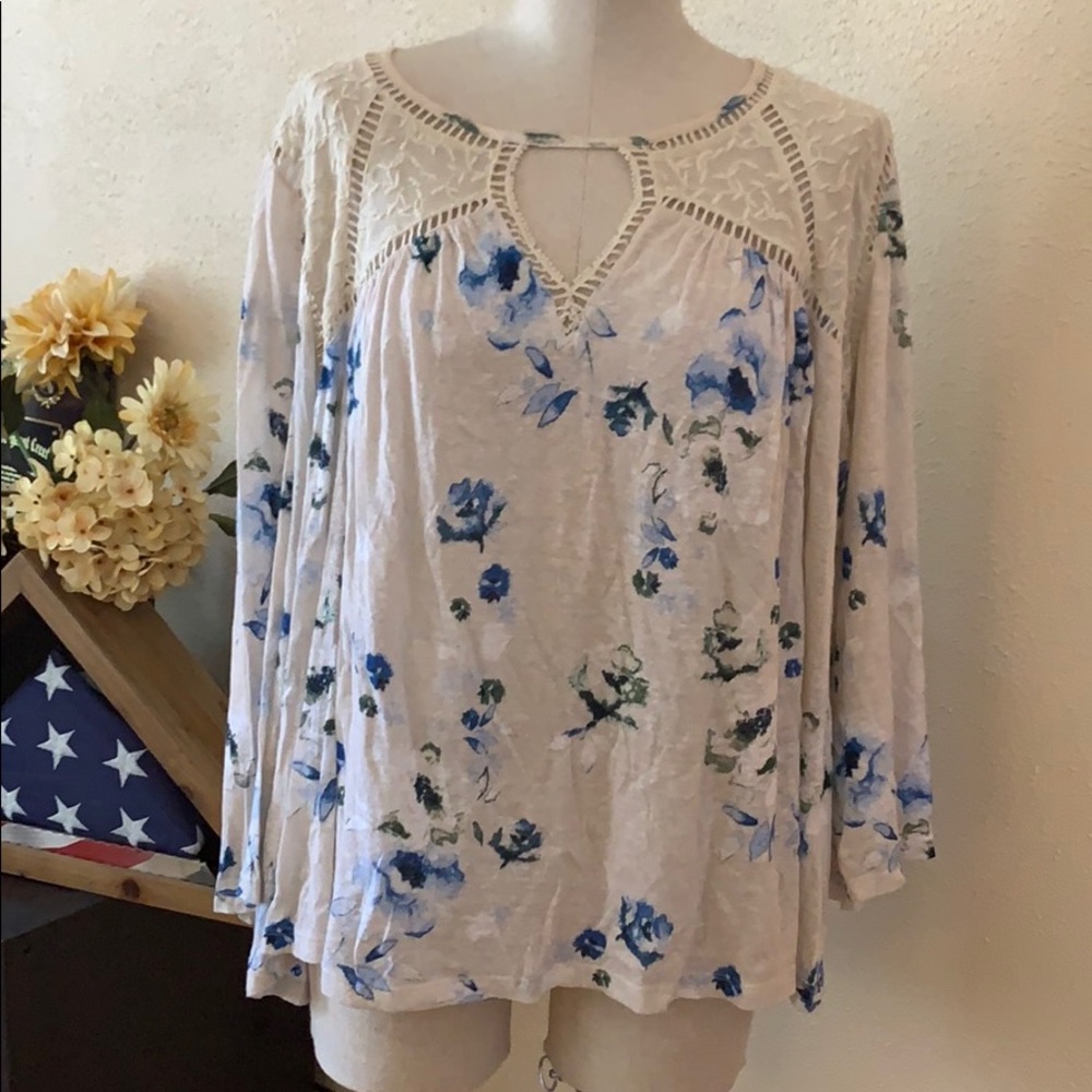 Lucky Brand Floral Top XL